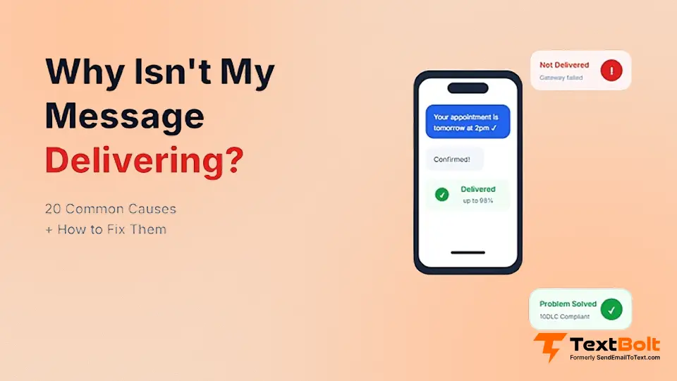 Why Isn't My Message Delivering? 20 Causes & Fixes
