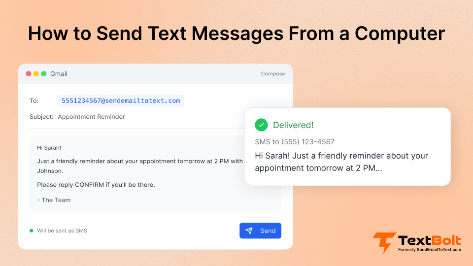 How to Send & Receive Text Messages From a Computer in 2026