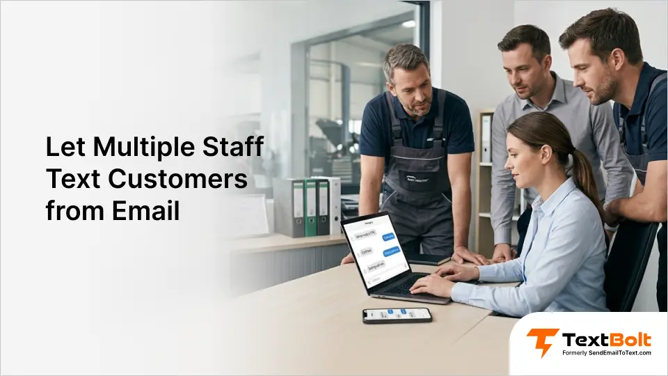 Computer Staff Text Let Multiple Staff Text Customers Without Losing Context